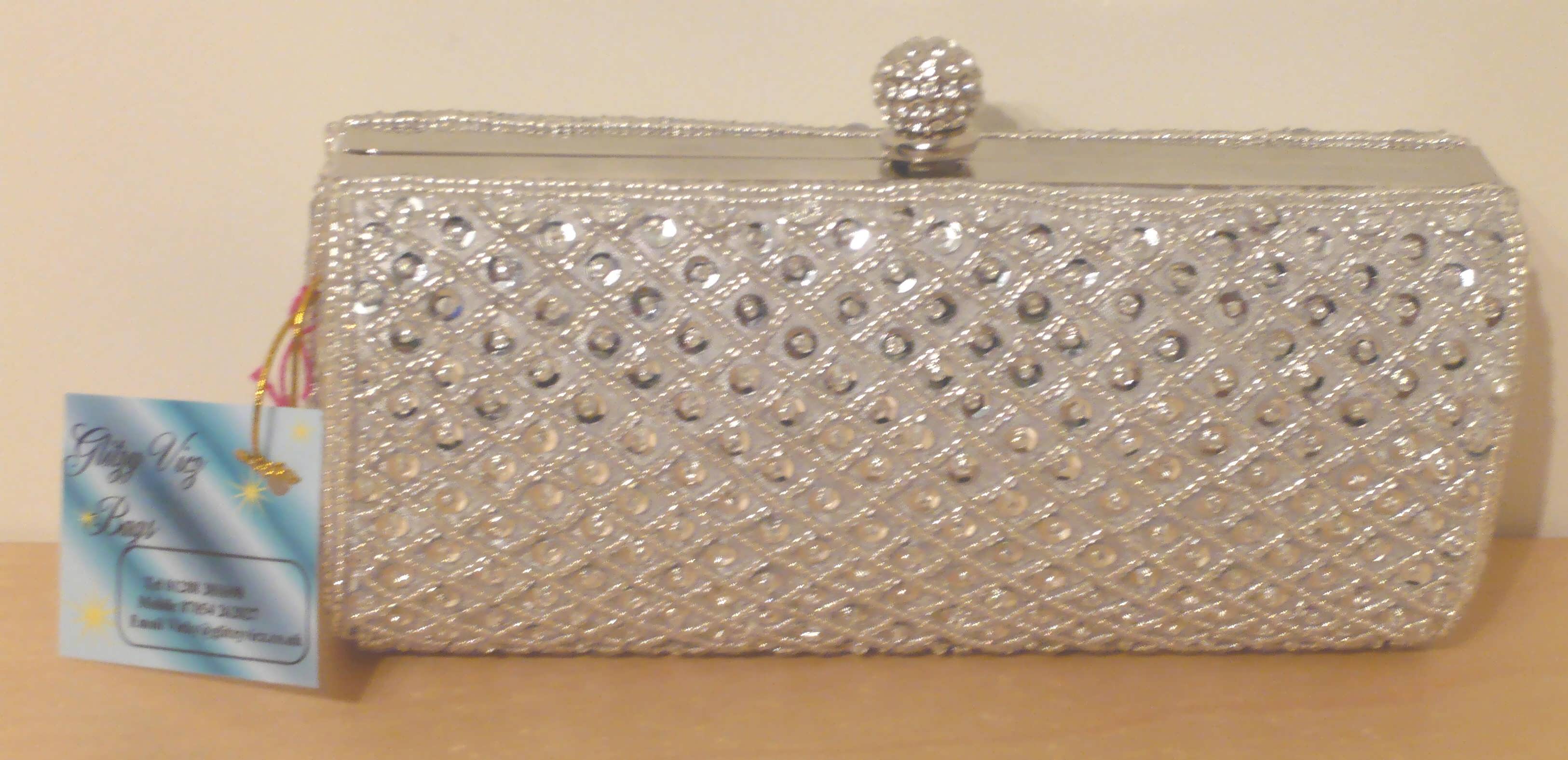 silver clutch bag next day delivery